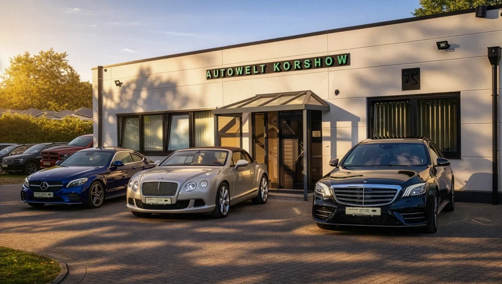 Außenansicht des Autohauses Autowelt Korshow